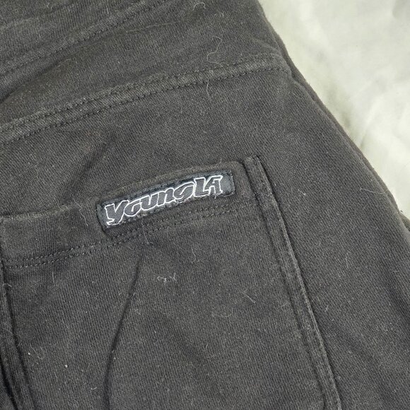 YoungLA Mens Medium Black Joggers Sweatpants Lightweight Comfortable Casual - Picture 3 of 11